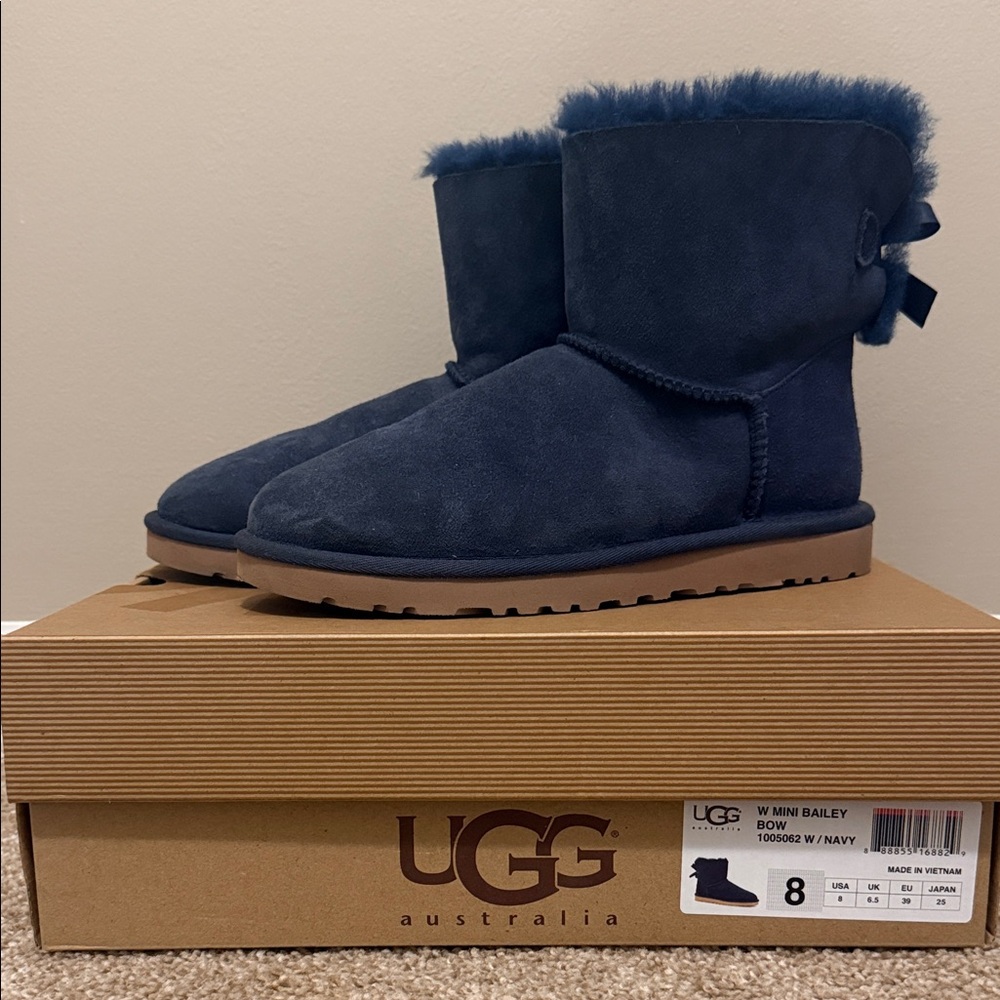 UGG Women's Mini Bailey Bow Boots - Dark Blue
